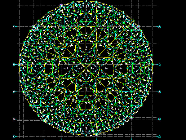 莱芜明光正元广场圆形网架